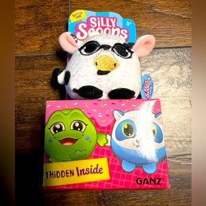 GANZ Silly Scoops Two Packs 1 Cookie N Cream Cow & 1 Hidden Random Silly Scoops
